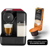 Resim Tchibo Cafissimo Milk Kapsüllü Kahve Makinesi Kırmızı (10'lu kapsül hediye) 