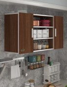 Resim Kenzlife hazır mutfak honnor cvz 060*120*32 mutfak banyo dolabı kapaklı raflı 