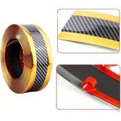 Resim Hightower Sarı Renkli Dayanıklı Araç Eşik Koruması - Karbon Desenli Çizilmeye Karşı Koruma 