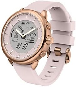 Resim Fossil Erkek veya Kadın Gen 6 Wellness Edition 44 mm Silikon Hibrit Akıllı Saat, Renk: Allık (Model: FTW7083) 