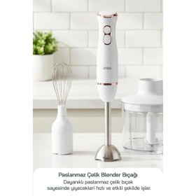 Resim Sinbo SHB-7530 Çok Fonksiyonlu El Blender Seti - Doğrayıcı & Çırpıcı Aparatlı 