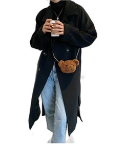 Resim Teddy Minibag Peluş Dokuma Omuz Çantası 