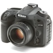 Resim EasyCover Nikon D7100/D7200 Silikon Kılıf ECND7100B (Siyah) 