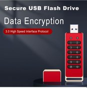 Resim Tenfowee Şifreli Usb Bellek 32gb/64gb/128gb/256gb Aes256 Bit Donanımsal Şifreleme İle Otomatik Kilitlenen Usb 3.0 Flash Sürücü 