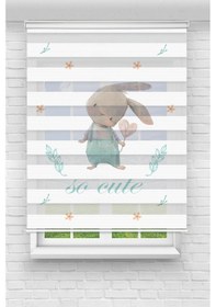 Resim Perdecizade Enxboy Tavşan Dijital Baskılı Zebra Perde-cocuk Odası-stor Perde Pz-342 Renkli 