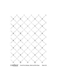 Resim Cadence Gümüş Varak Pirinç Dekoapaj Kağıdı - Model 32 