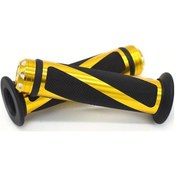 Resim Xuweiwei Golden 22mm Evrensel Motosiklet Tutacak Gidon Bar Kaymaz Tutma Kabzalari Kir Motosiklet 