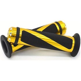 Resim Xuweiwei Golden 22mm Evrensel Motosiklet Tutacak Gidon Bar Kaymaz Tutma Kabzalari Kir Motosiklet 