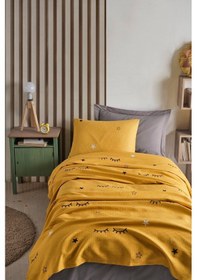 Resim Pike Seti Baskılı Tek Kişilik Dide Sarı Sarı 