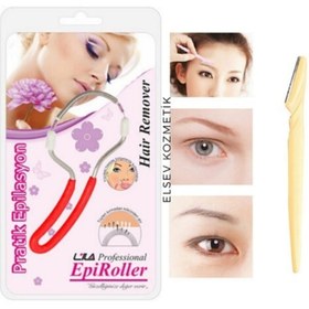 Resim Lila Kaş Usturası 3 Lü & Epiroller Yaylı Kaş, Bıyık Alma Set Elsevkozmetik 