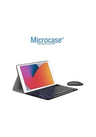 Resim Apple Uyumlu iPad 8.Nesil 10.2 Inç 2020 Bt Klavye Mouse + Standlı Kılıf - Bkk6 