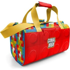 Resim Coral High Renkli Blok Desenli Spor Çantası 27522 Kırmızı 