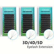 Resim 3D 4D 5D 0.07Mm W Şeklinde Doğal Yumuşak El Yapımı Dokuma Yelpaze Şeklinde Otomatik Kirpik Uzatma, Kirpik Aşılama ve Makyaj Araçları için Çiçekler. 