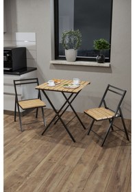 Resim 2 Adet Ege Katlanır Sandalye , Bistro Sandalye, Bahçe Sandalyesi 