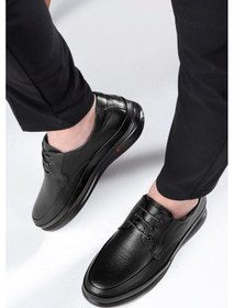 Resim Poce Hakiki Deri Comfort Ortopedik Erkek Günlük Ayakkabı, Baba Ayakkabısı, Ortopedik Ayakkabı 