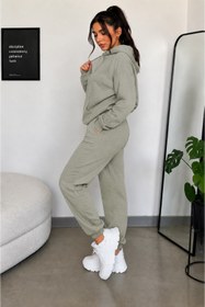 Resim YAKAMEL Kadın 3iplik Şardonlu Şık Günlük Ve Spor Oversize Eşofman Takımı 