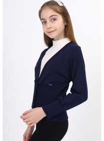 Resim Toontoy Kız Çocuk Okul Hırka Lacivert 