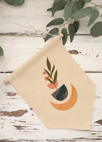 Resim Balkon Duvar Dekoru, Pinterest Oda Dekoru, Boho Kanvas Flama Askılı Duvar Örtüsü Ve Süsü NO:474 - Renkli - 19 / 70 x 100 