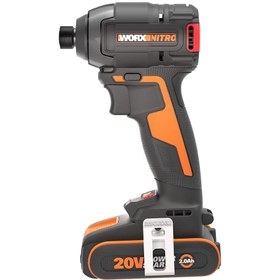 Resim WORX WX265 20Volt 2.0Ah Li-ion Çift Akülü 200Nm Kömürsüz Profesyonel Şarjlı Darbeli Tornavida 