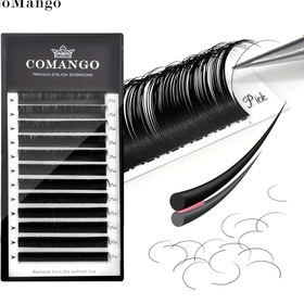Resim CoMango 0.05-0.15mm Ultra İnce ve Yumuşak Hacimli Kirpik Uzantıları - C / D / DD Kıvrım Rus Bebek Stili Başlangıçlar için 6-9mm / 10-12mm / 13-15mm Uzunluklar, Kolay Uygulama Aracı ile Salon Kalitesinde Kirpikler, Kirpik Şekillendirme Aracı | Hassas Uygulama | Düzgün Düzenlenmiş Kirpikler 
