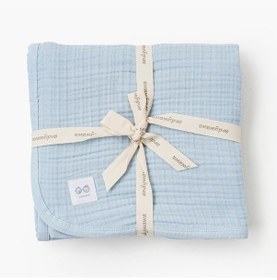 Resim Bebek Battaniye Blanket 105x120 Muslin Home Ac25870 Mavi 