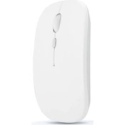 Resim Microcase 1600 Dpı Şarj Edilebilir 2.4 Ghz Çift Modlu Bluetooth Kablosuz Mouse - AL2675 Beyaz 