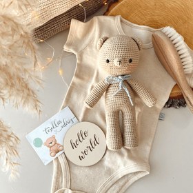 Resim Amigurumi Organik Bebek Seti Ayıcık - Ayıcık Oyuncak 
