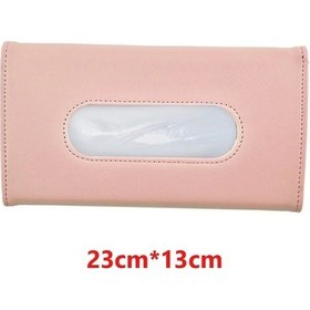 Resim Araç Güneşlik Dokusu Kutusu - Pratik Deri Askılı Evrensel Araç İçi Aksesuar Siyah 