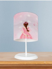 Resim Mekta Home Bebek Ve Çocuk Odası Örgülü Saçlı Kız Desenli Abajur 