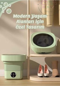 Resim BEKAZE KATLANIR PORTATİF YENİ NESİL MİNİ ÇAMAŞIR MAKİNESİ 13 LT 