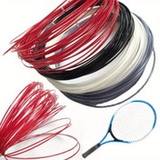 Resim 1pc ProTennis 1.25mm Altıgen Yüksek Esneklik Polyester Tenis İpi, 12.2M Uzunluk, Üst Spin için Yumuşak Konkav Şekil, Kırmızı, Siyah, Beyaz Spor Malzemeleri 