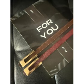 Resim Tasarım Gold Tokalı Ince Kadın Kemeri, Ceket Kemeri, Gömlek Kemeri, Elbise Kemeri 