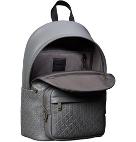 Resim Calvin Klein Gri Erkek Sırt Çantası EMBLEM AOP EMBOSS ROUND BACKPACK 