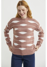 Resim Sementa Renk Kombinli Triko Kazak - Gül Gül 