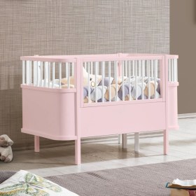Resim Setay Mdf Beşik, 90X130 Trend Büyüyen Beşik, Trend 90X190 Karyola, Pembe 
