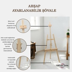 Resim Ahşap 174 cm Ahşap Şövale 