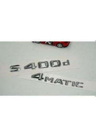 Resim Benz S400d 4Matic Bagaj Krom Metal 3M 3D Yazı Logo 