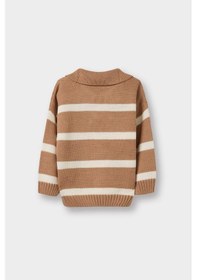 Resim Defacto Erkek Bebek Polo Yaka Çizgili Kazak C8879a525auer105 Ekru 