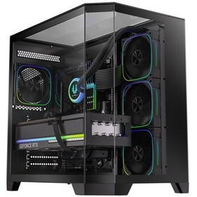 Resim Bitfenix P100 850w 80+ Bronze Atx 3.1 Tempered Glass Frgb Siyah Atx Mid Tower Kasa 