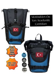 Resim SEVBAGS MOTOSİKLET ÖN YAN AVADANLIK ÇANTALARI MAVİLİ 