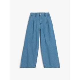 Resim Koton Geniş Paça Kız Çocuk Denim Pantolon 5SKG40060AD (5SKG40060AD) 