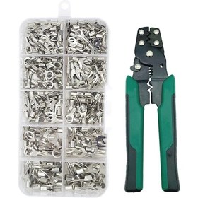 Resim Padalink 320 Parça Kablolama Terminal Seti - 10 Farklı Tip, Yeşil-siyah Pense Ve Saklama Kutusu Dahil 