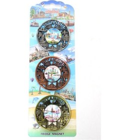 Resim Periboia İstanbul Temalı Metal Magnet 3'lü Set Model 1 