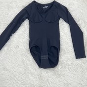 Resim 1 Adet Kadınlar İçin Kabartmalı Şekillendirici Hafif Sıcak Tutan Body, Uzun Kol Yuvarlak Yaka Tasarım Dikişsiz Rahat Kalın Esnek Kenevirlik Günlük Giyim Çok Amaç ile 