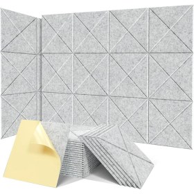 Resim Steellaar 12 Paket Akustik Paneller, 12X12X0.4 Inç Ses Geçirmez Köpük Paneller, Gri (Yurt Dışından) 