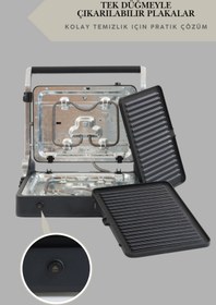 Resim Primo Tost Makinesi | 2000W Güç | Yapışmaz Plaka | Yağ Hazneli Termostatlı Tost Makinası 