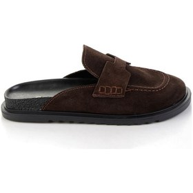 Resim Kahve Hakiki Deri Kadın Terlik K04606021702 Kahve 