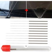 Resim Lasonstiges 10 Adet.paslanmaz Çelik Nozul Temizleme İğnesi Aracı 0.34mm 0.38mm Temizleme Kiti Araba Matkabı Nipra Nozul Su Çıkışı Dıy Parçaları 