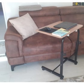 Resim Depolife Çocuk Ders Çalışma Notebook Masası Boyu Ayarlanabilir Çekyat Sehpası Ceviz Renk 