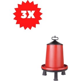 Resim Tavuk Yemliği Üstten Dolum 12-15 Kg Ayaklı 3 Adet 